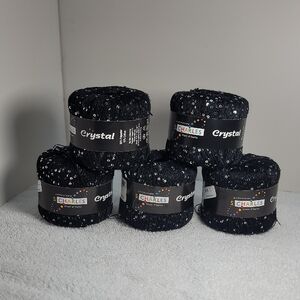 S. Charles Crystal Black Yarn with Sequins 5 Skeins NWT